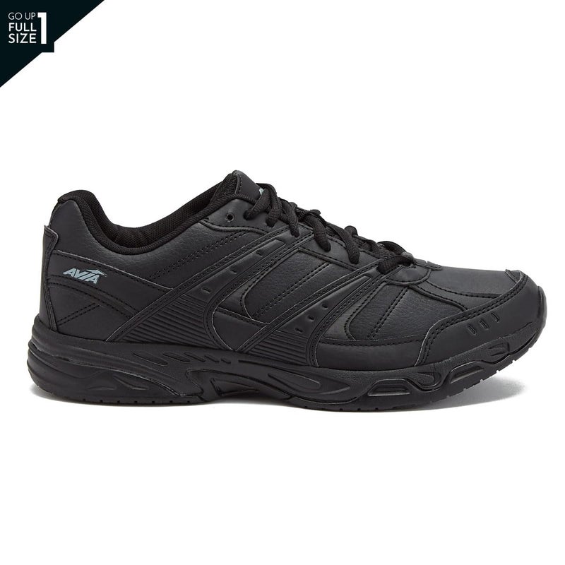 Avia Avi-Union II Non Slip Shoes for Women - Lace Up Comfort Women's Work or Walking Sneakers - Black/Castle Rock, 7.5 Wide - Image 2